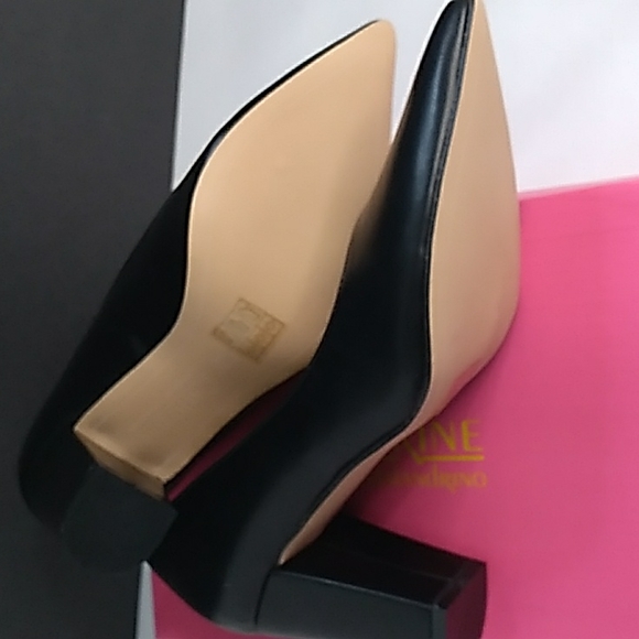 Catherine Malandrino black vegan leather pump heel shoes size 8.5 NEW - Picture 7 of 12